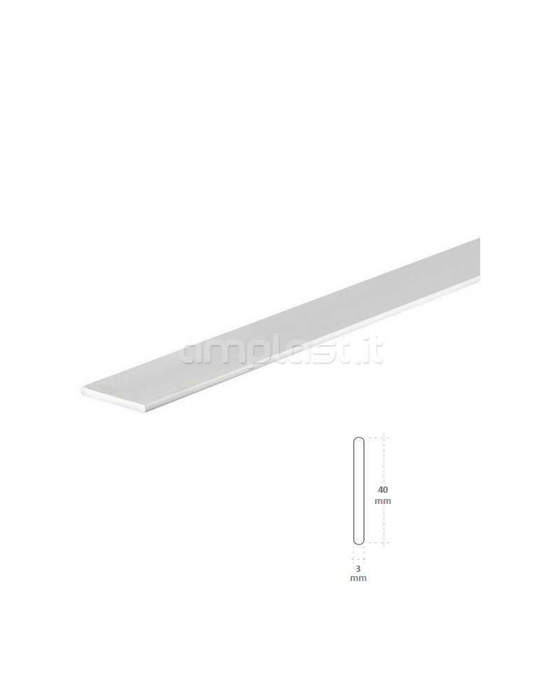 Profilo piatto in alluminio da 4 cm per tende a pannello, pacchetto e rullo