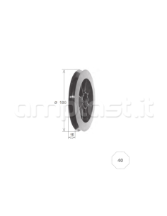 Puleggia in plastica per calotta diametro 40 2