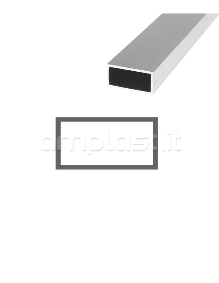 Tubolare in alluminio mm 40 x 20