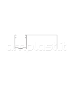 Guida in alluminio mm 88 x 30 con distanziale per tapparelle