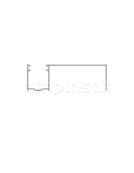 Guida in alluminio mm 88 x 30 con distanziale per tapparelle