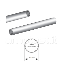 Tubo in alluminio diametro 28 per tende a rullo 2