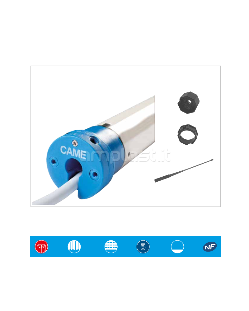 Motore Came per tende a rullo e tapparelle D35 - Serie Mondrian 4 6N·m Kg. 16