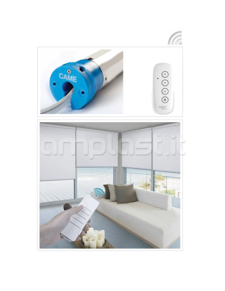 Motore Came per tende a rullo e tapparelle D35 - Serie Mondrian 4 10N·m Kg. 25 con ricevitore