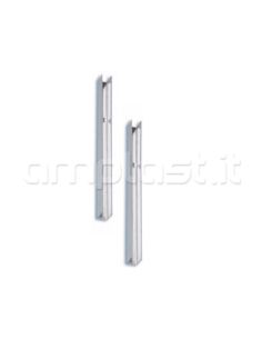 Guida in ferro zincato mm 19 x 29 per tapparelle : Coppia