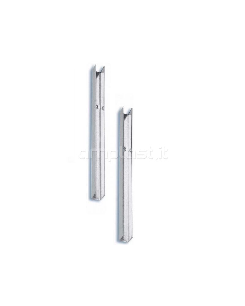 Guida in ferro zincato mm 19 x 29 per tapparelle : Coppia