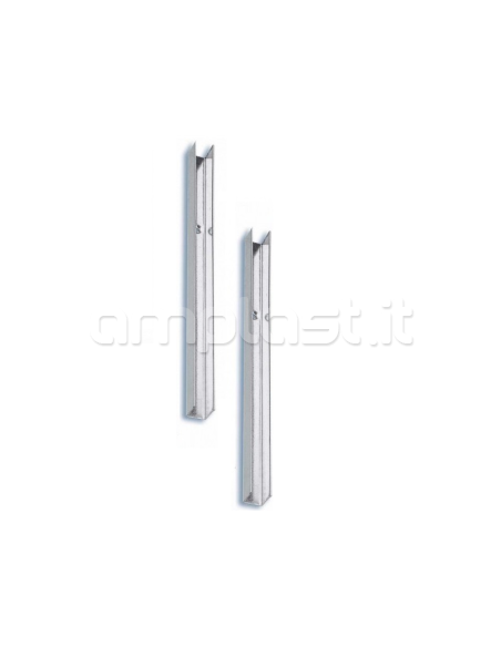 Guida in ferro zincato mm 19 x 29 per tapparelle : Coppia