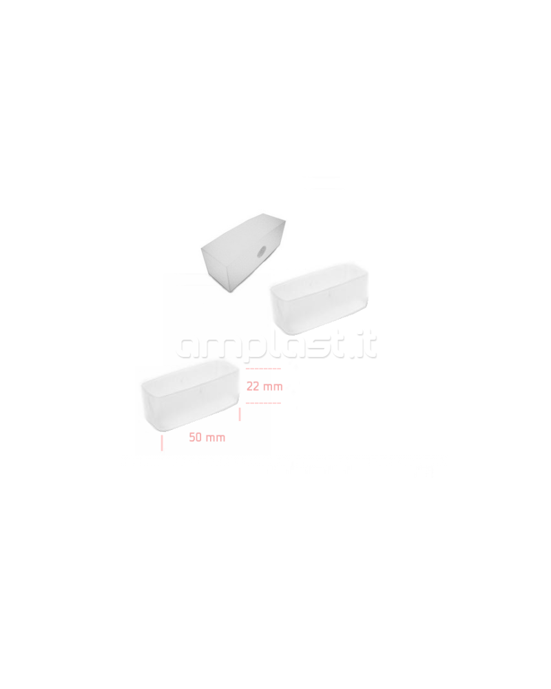 Tappo per fondale con occhiello per veneziana 50 mm - Confezione da 10 pezzi