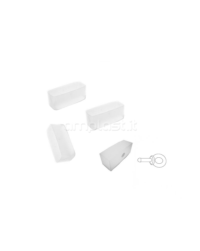 Tappo per fondale con occhiello per veneziana 50 mm - Confezione da 10 pezzi