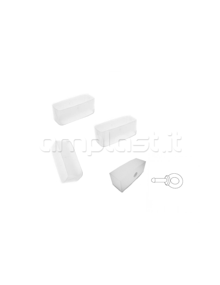 Tappo per fondale con occhiello per veneziana 50 mm - Confezione da 10 pezzi