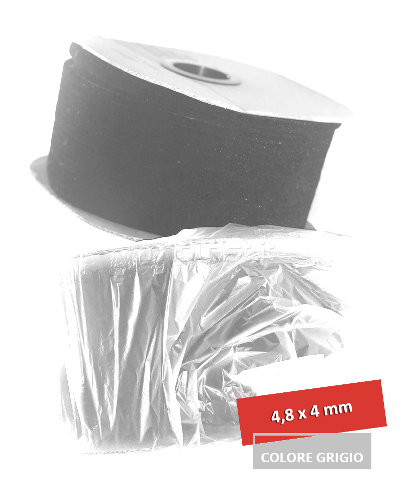 Rotolo spazzolino mm 4,8 x 4 - Metri 550 colore Grigio