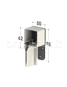 Zanzariera a scorrimento verticale Tecno 50 a molla con guide telescopiche 2