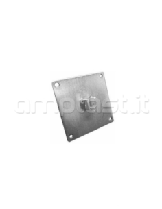 Piastra per supporto a parete cm 10 x 10 per motore con innesto quadro 16 mm