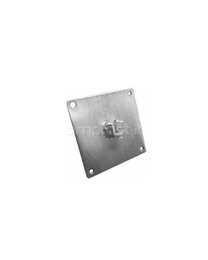 Piastra per supporto a parete cm 10 x 10 per motore con innesto quadro 16 mm