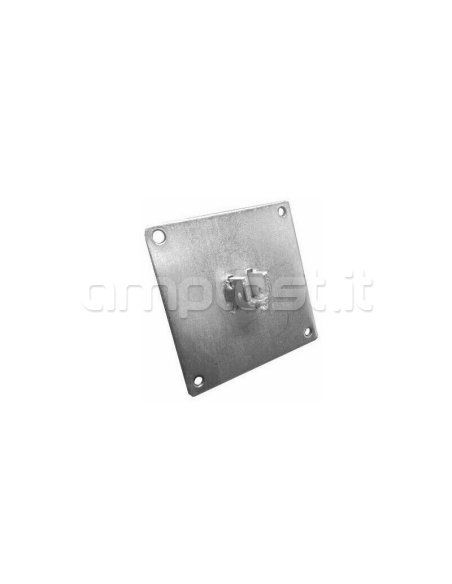 Piastra per supporto a parete cm 10 x 10 per motore con innesto quadro 16 mm