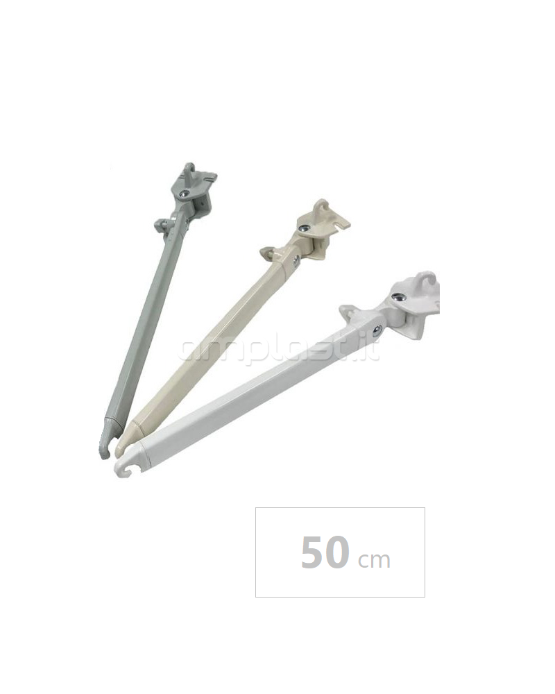 Braccetti snodati da 50 cm in alluminio per tende da sole