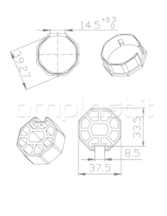Adattatore Came per rullo ottagonale diametro 40 per tapparelle