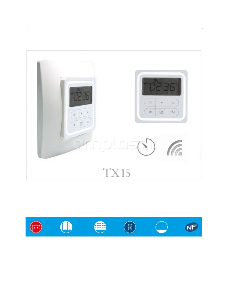 Trasmettitore - Timer Came modello Vivaldi TX15 wireless per motori tapparelle