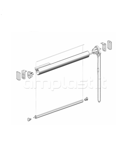 Kit completo per tenda a rullo Fast a catena - Tubo diametro 32