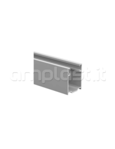 Guida in alluminio mm 22 x 22 con spazzolino per zanzariere