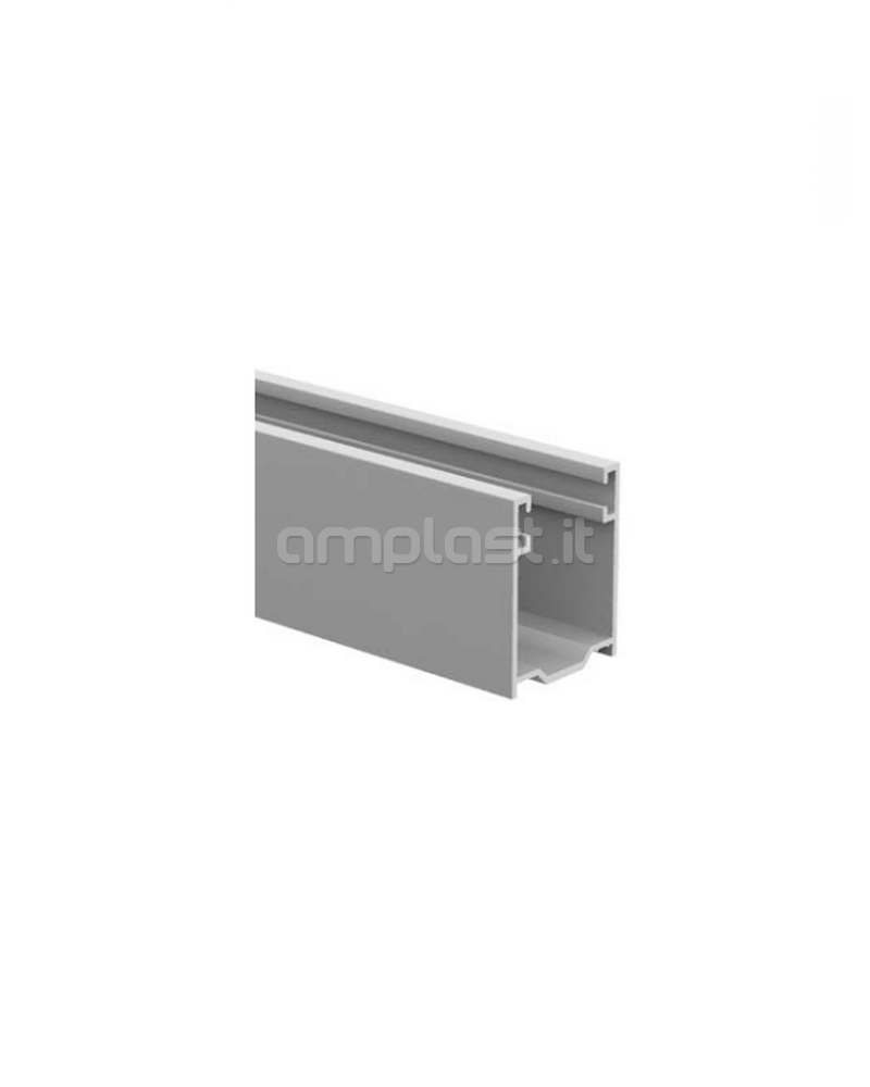 Guida in alluminio mm 22 x 22 con spazzolino per zanzariere