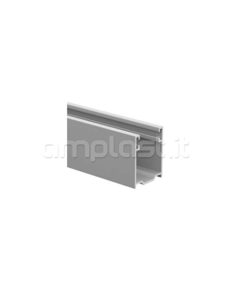 Guida in alluminio mm 22 x 22 con spazzolino per zanzariere