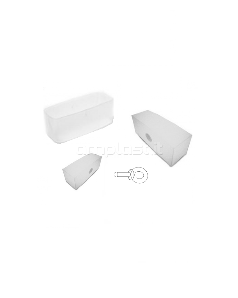 Tappo per fondale con occhiello per veneziana 50 mm - Confezione da 10 pezzi
