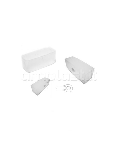 Tappo per fondale con occhiello per veneziana 50 mm - Confezione da 10 pezzi