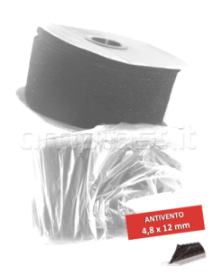 Rotolo spazzolino mm 4,8 x 12 Antivento - Metri 160