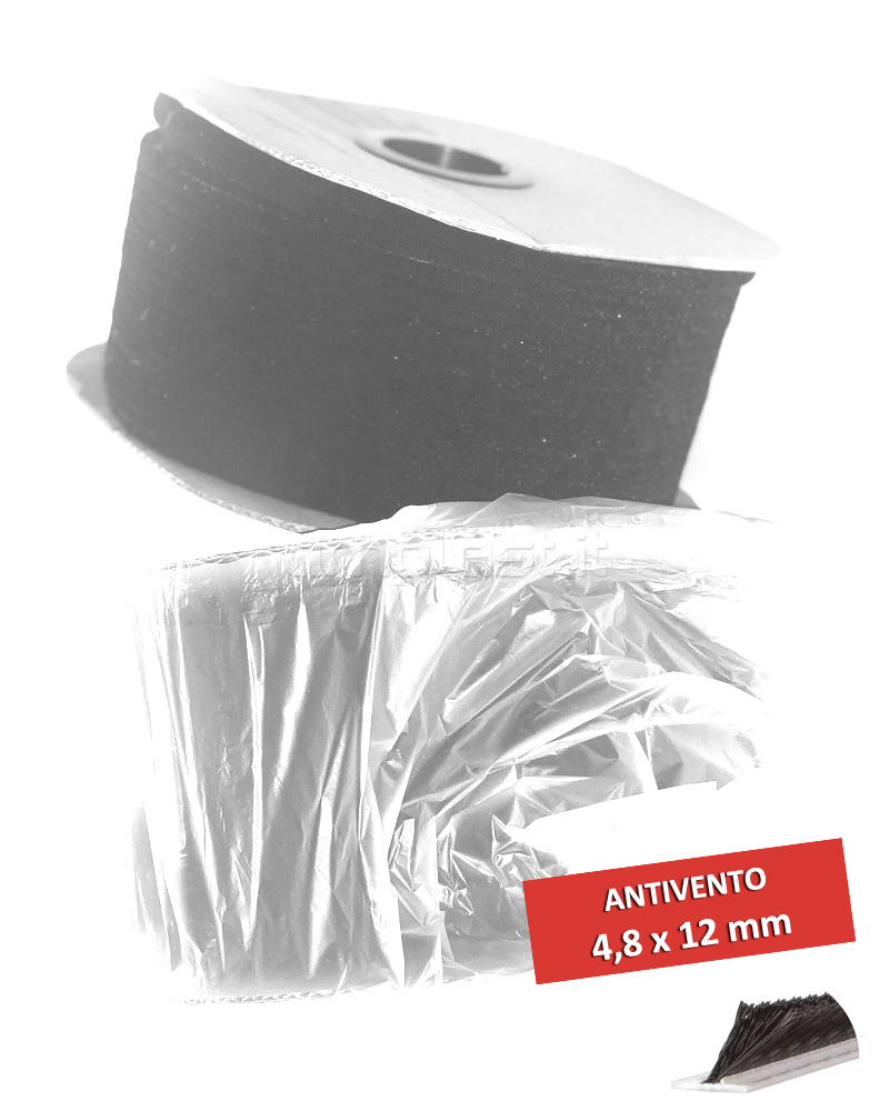 Rotolo spazzolino mm 4,8 x 12 Antivento - Metri 160