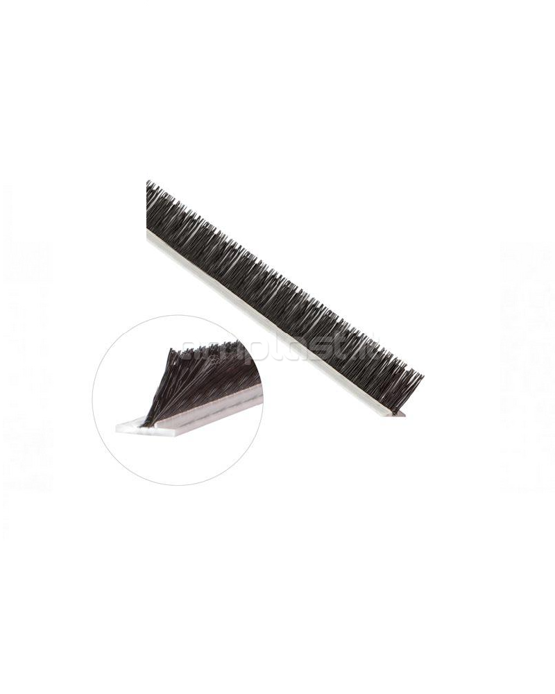 Spazzolino antivento mm 4,8 x 12 per guide zanzariera - Confezione da 6 metri