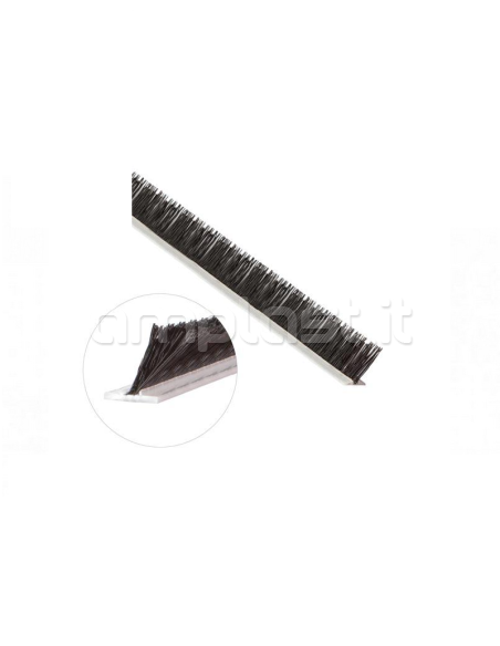 Spazzolino antivento mm 4,8 x 12 per guide zanzariera - Confezione da 6 metri