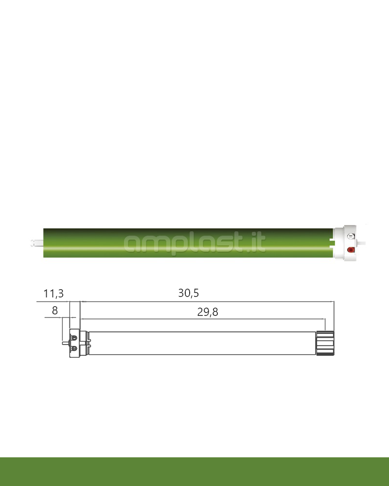Motore per tende a rullo 24V - Serie Omaka 1.1N·m Kg. 2