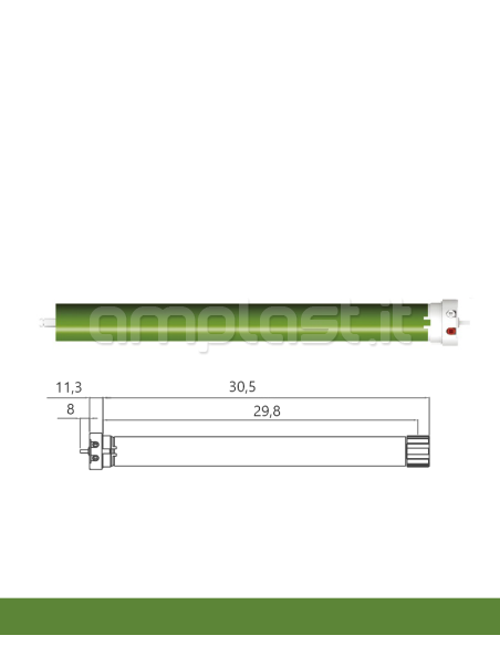 Motore per tende a rullo 24V - Serie Omaka 1.1N·m Kg. 2