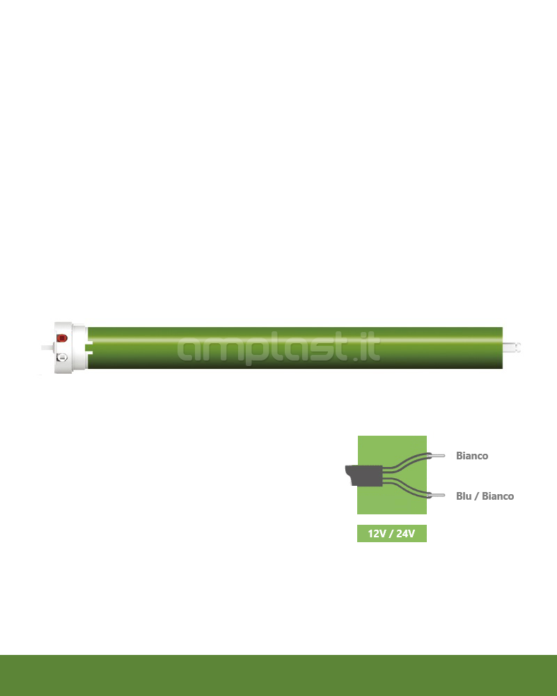 Motore per tende a rullo 24V - Serie Omaka 1.1N·m Kg. 2