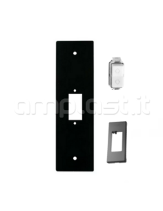 Placca cieca in alluminio copri cassetta avvolgitore con pulsante e cover per motore