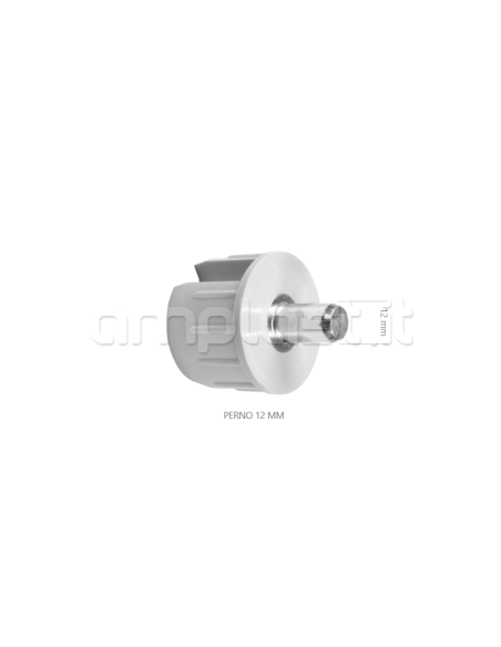 Calotta in plastica diametro 40 con perno tondo 12 mm per tende da sole