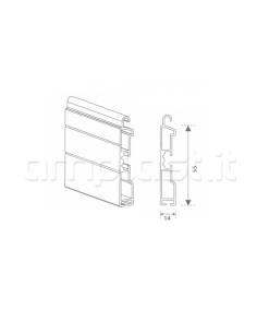 Terminale in alluminio 14 x 55 per tapparelle 2