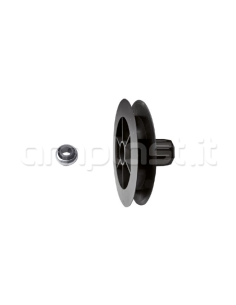 Puleggia in plastica diametro 11,5 con cuscinetto per rullo ottagonale diametro 40 2