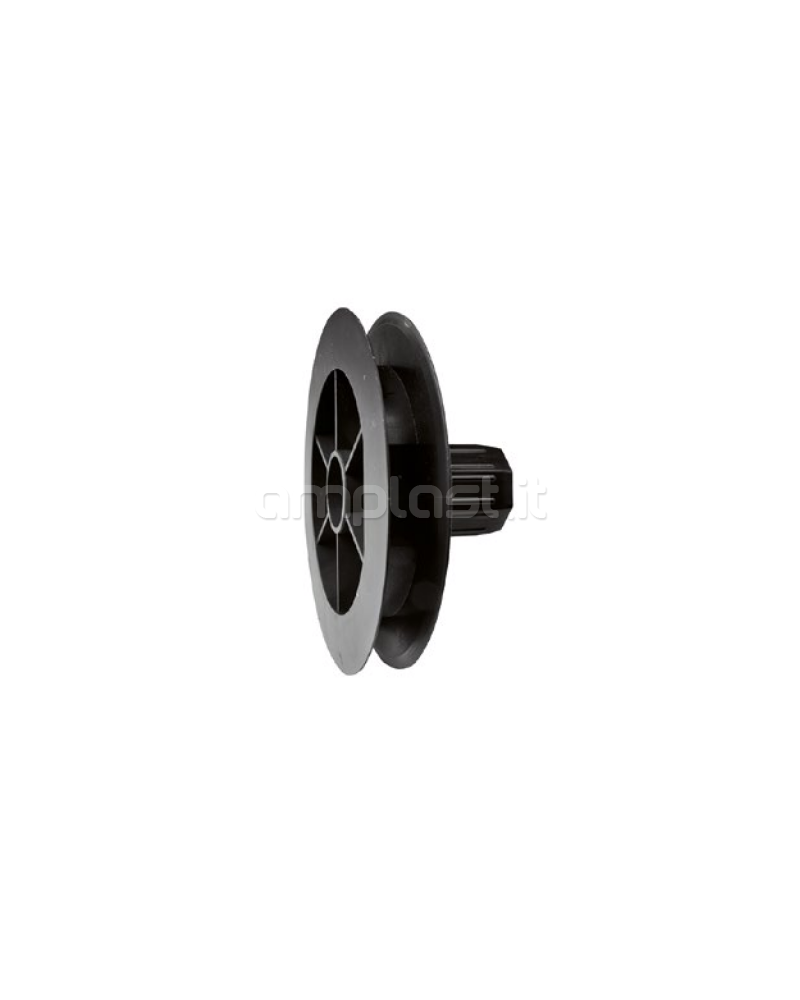 Puleggia in plastica diametro 11,5 con cuscinetto per rullo ottagonale diametro 40