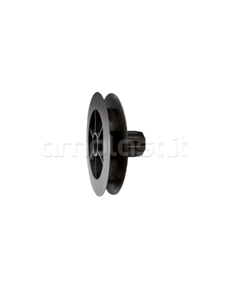 Puleggia in plastica diametro 11,5 con cuscinetto per rullo ottagonale diametro 40