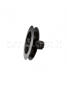 Puleggia in plastica diametro 12,5 con cuscinetto per rullo ottagonale diametro 40