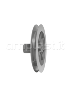 Puleggia in plastica diametro 190 con cuscinetto per rullo ottagonale diametro 40