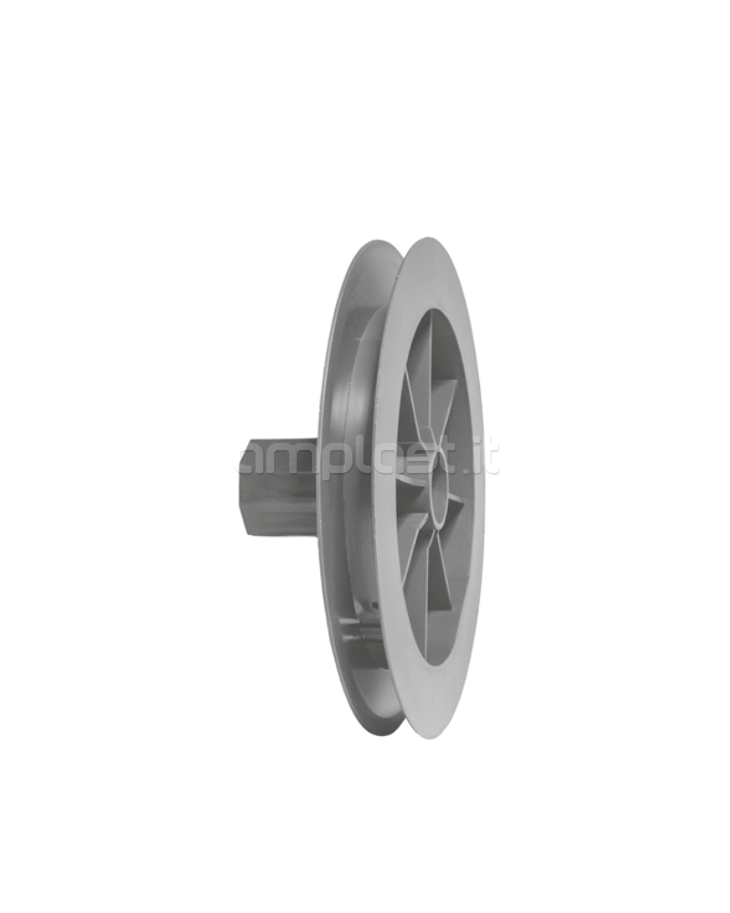 Puleggia in plastica diametro 190 con cuscinetto per rullo ottagonale diametro 40