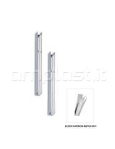 Guida in ferro zincato mm 19 x 22 per tapparelle - Coppia