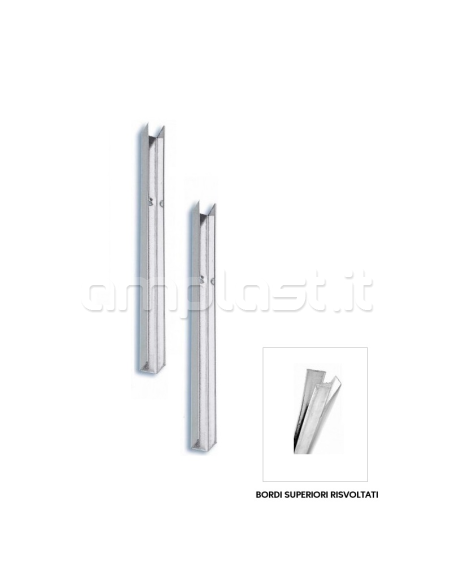 Guida in ferro zincato mm 19 x 22 per tapparelle - Coppia