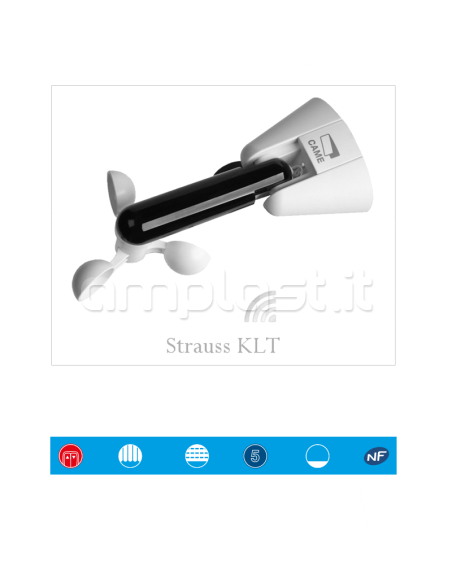 Anemometro Came con sensore sole-vento modello Strauss KLT wireless per motori tapparelle