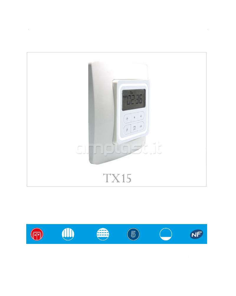 Trasmettitore - Timer Came modello Vivaldi TX15 wireless per motori tapparelle
