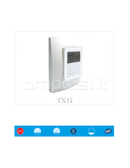 Trasmettitore - Timer Came modello Vivaldi TX15 wireless per motori tapparelle