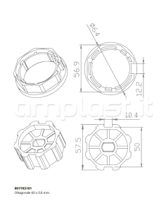 Adattatore Came per rullo ottagonale diametro 60 per tapparelle 2